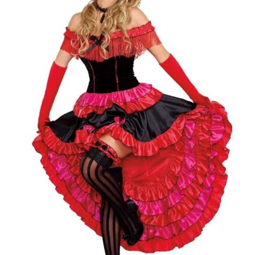 Can Can Cutie Costume - Size MEDIUM
